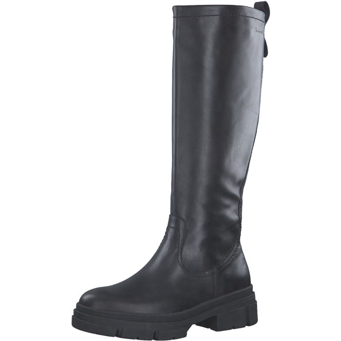 TAMARIS NŐI HOSSZÚSZÁRÚ CSIZMA 1-25622-29 003 BLACK LEATHER large