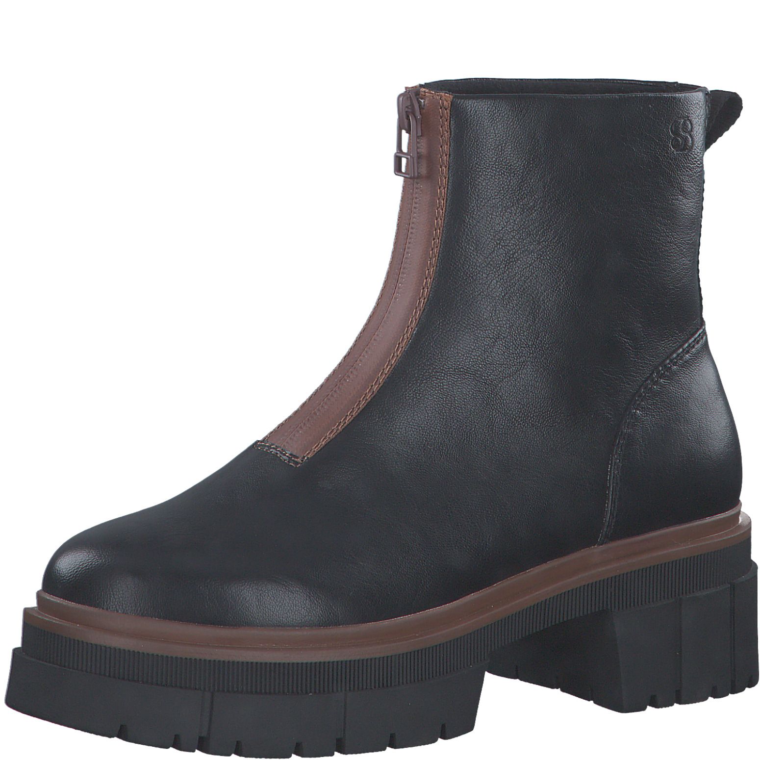 S.OLIVER NŐI BOKA CSIZMA 5-25409-29 035 BLACK/TAN