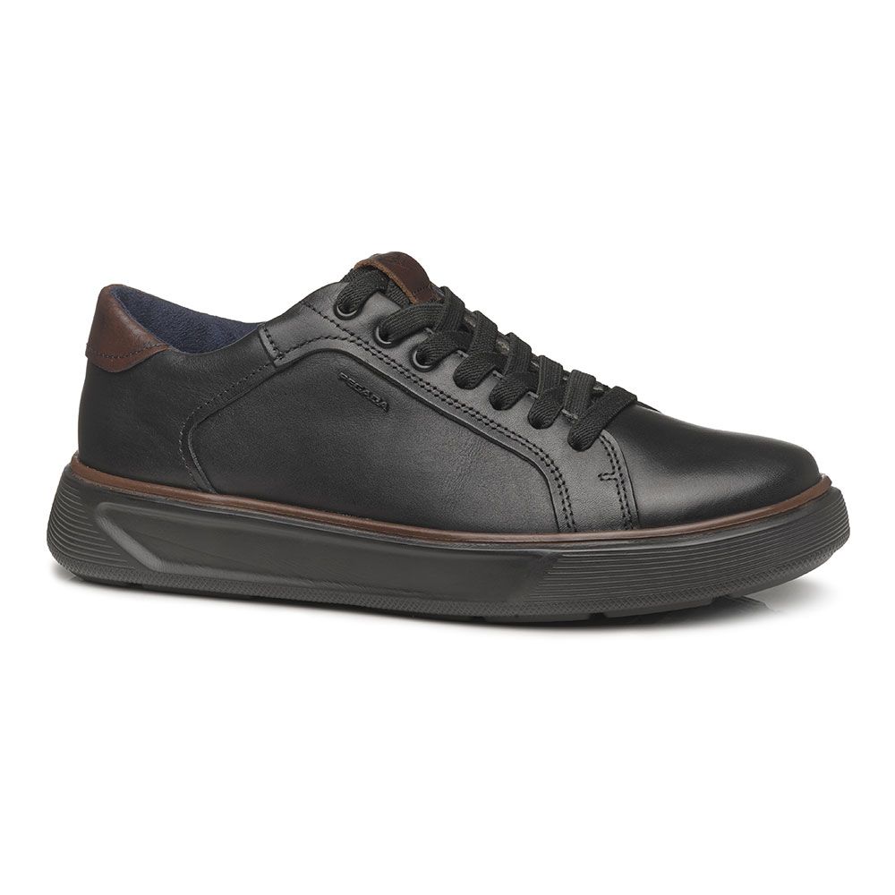 PEGADA férfi bőr félcipő  110931-07 strech preto -fekete box