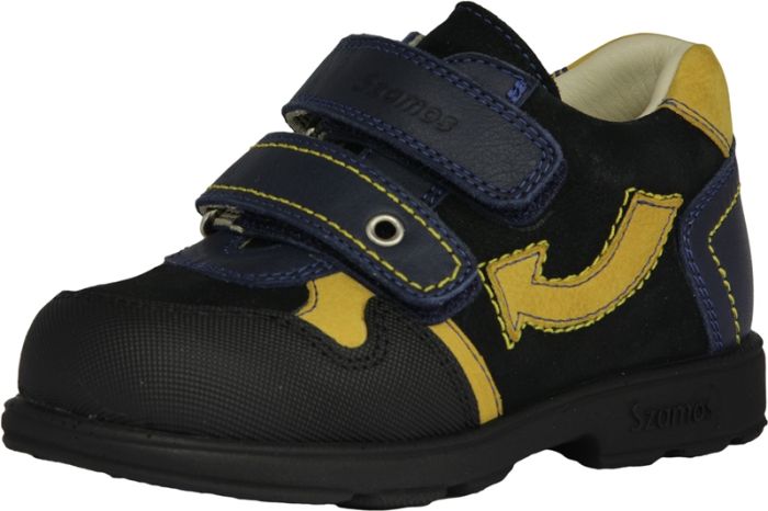 SZAMOS KÖLYÖK szupinált bőr cipő 1703-207093 kék -sárga 31-35 méretben large