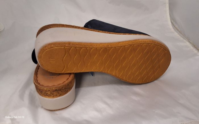 Női bőr papucs 36 H68 5G kék large