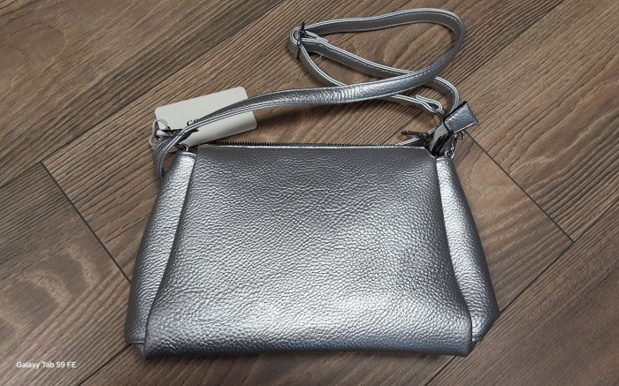Női válltáska, crossover jellegű test táska 61085-1 SILVER large