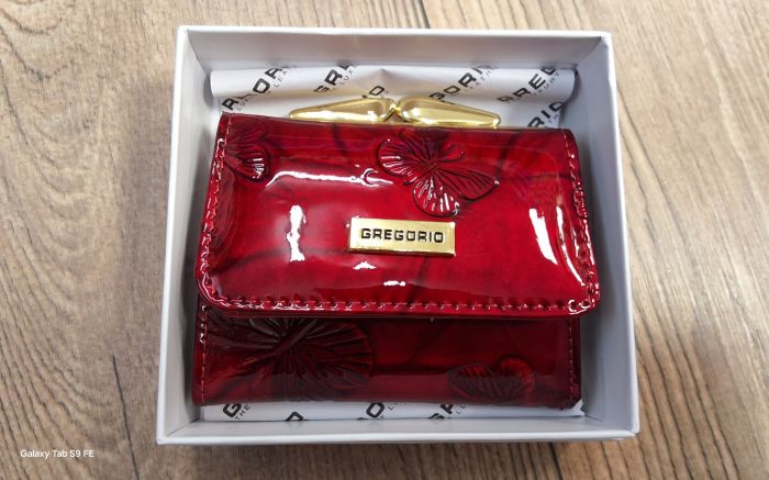Bőr pénztárca BTS-126 RED large