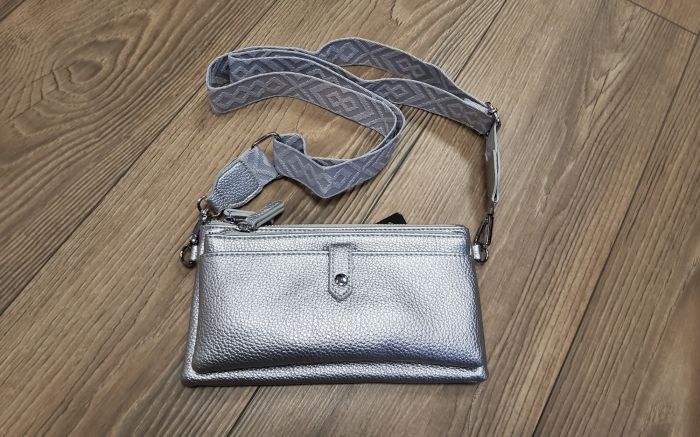crossover jellegű test táska 7019 SILVER large