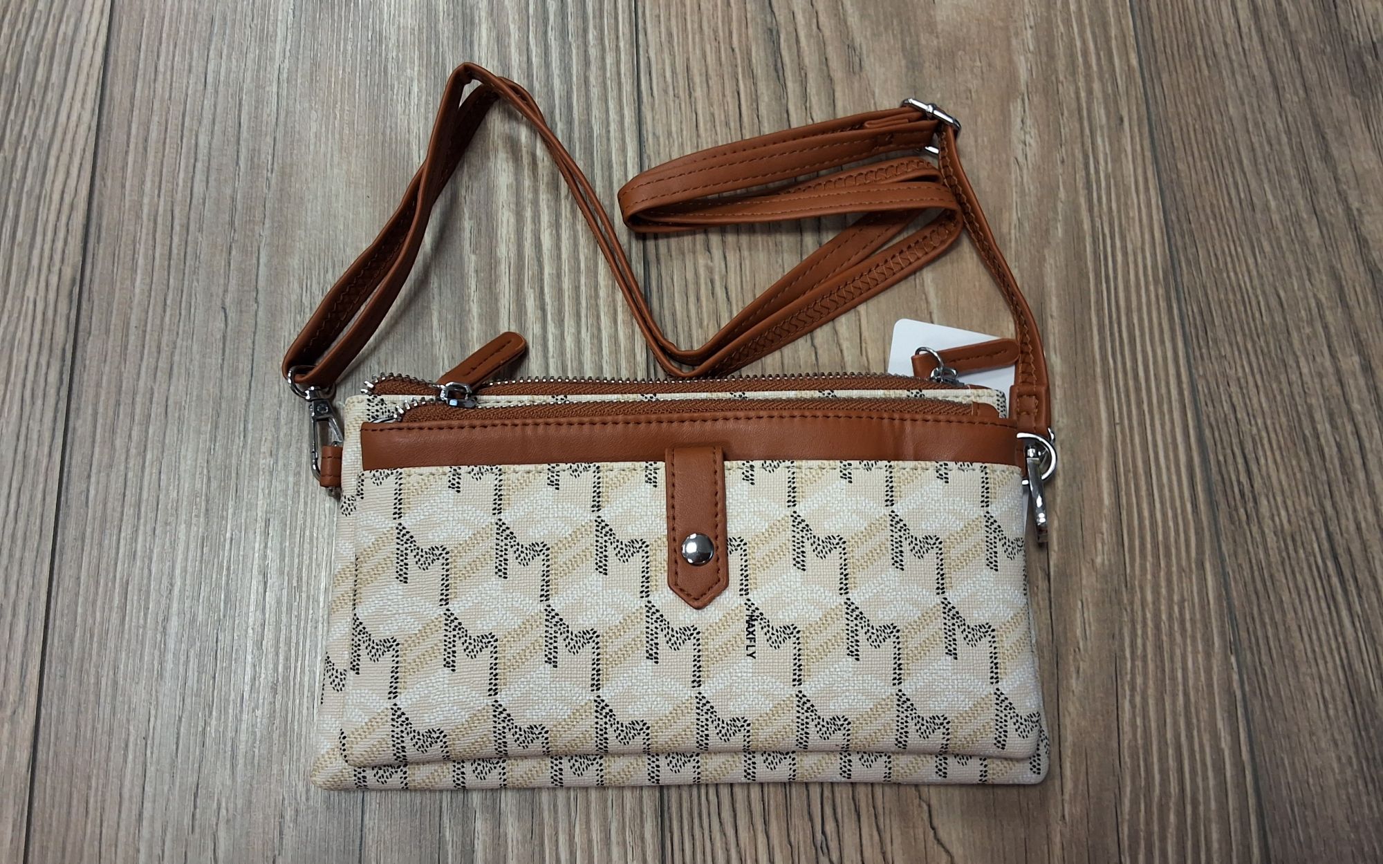crossover jellegű test táska NEW7019 L.KHAKI-BROWN