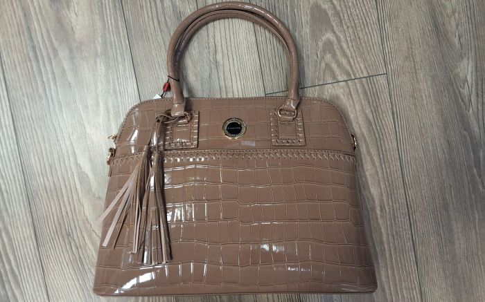 Női divat táska BAG5070-015 bézs krokko large