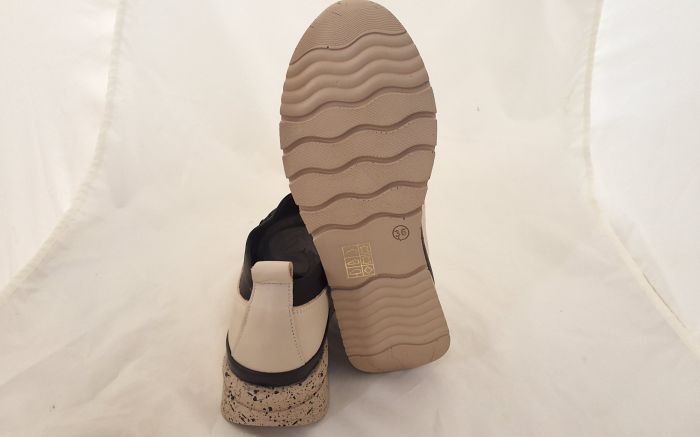 Női trend félcipő 197670 beige-fekete large