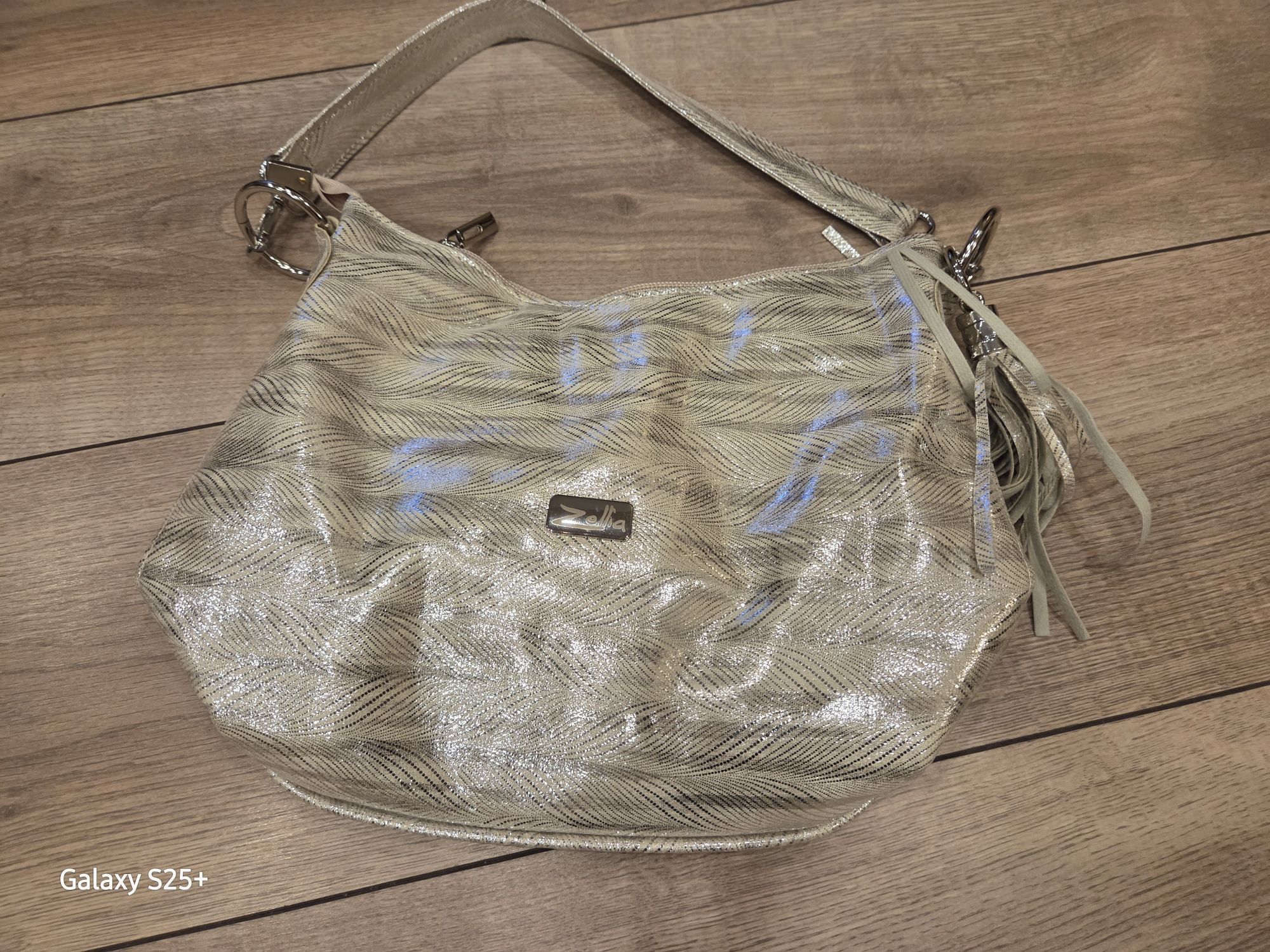 Női válltáska  ZVN22032 Beige-ezüst