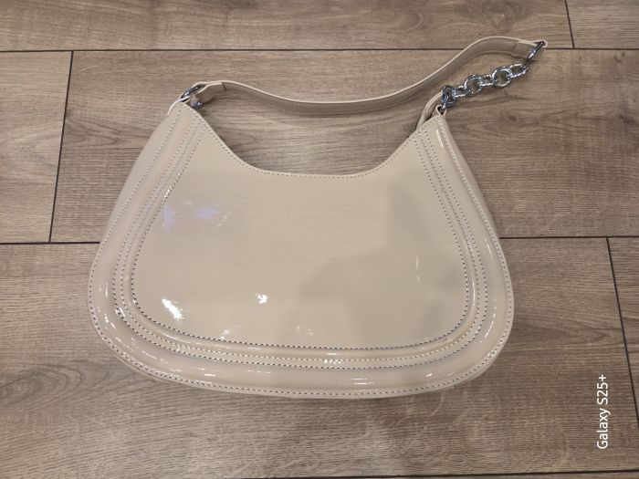 kézi- váll táska  LX3575 Cream lakk large