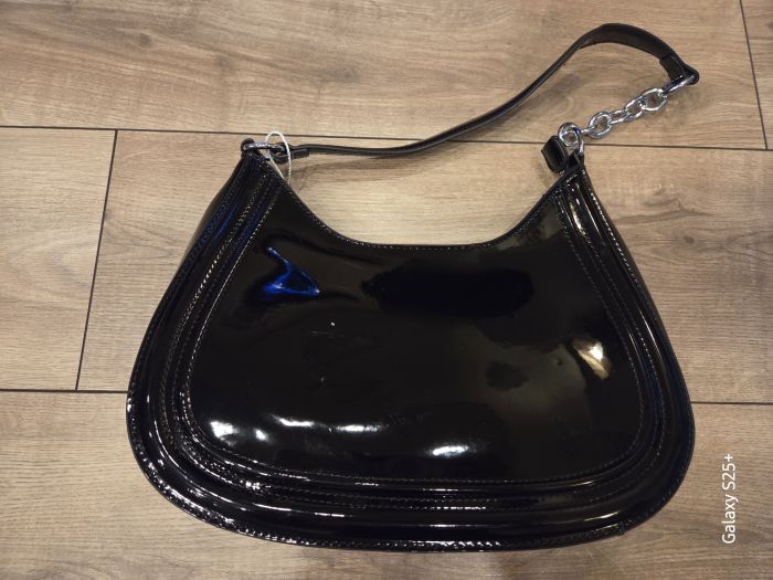 kézi-válltáska LX3575 fekete lakk large