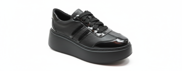 Női bőr félcipő  1597-2092 2012 fekete box-lakk large