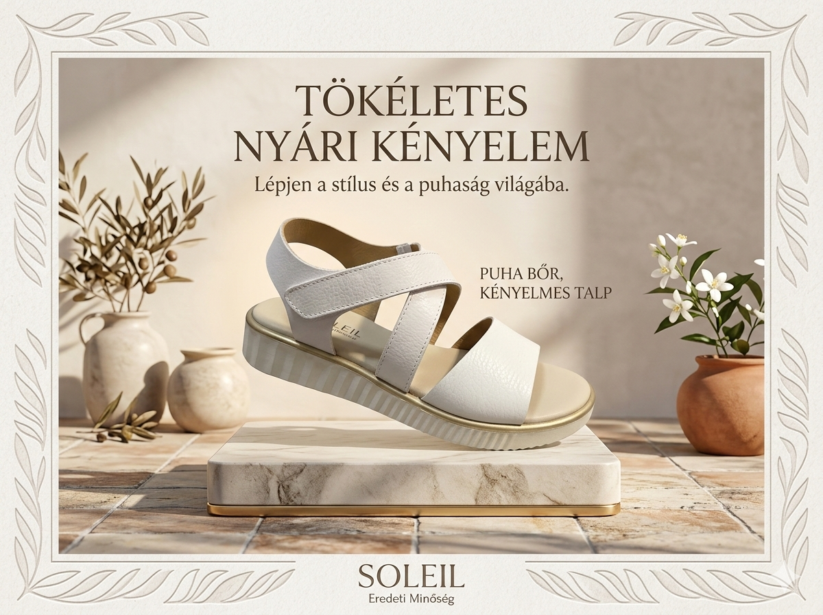 Női nyári bőr szandál 3311 fehér