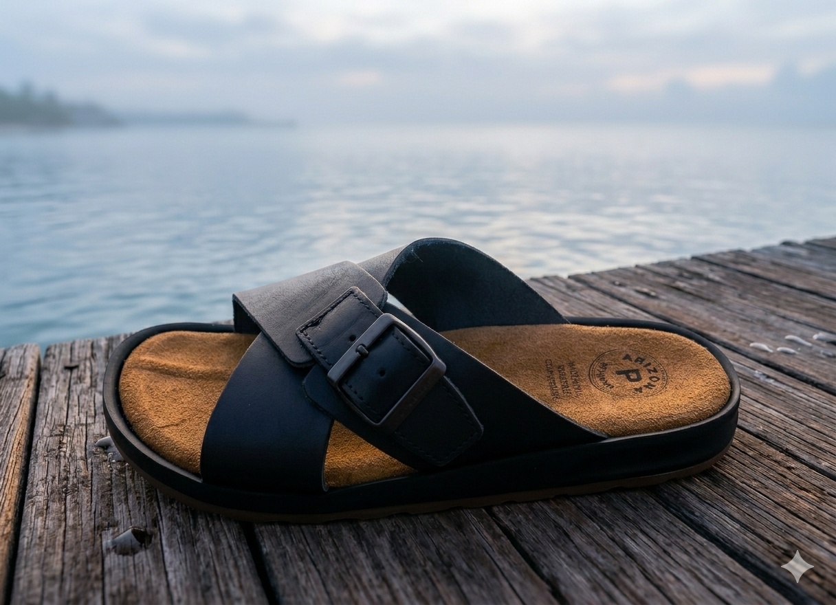 Férfi nyári papucs B153-B-1800   fekete