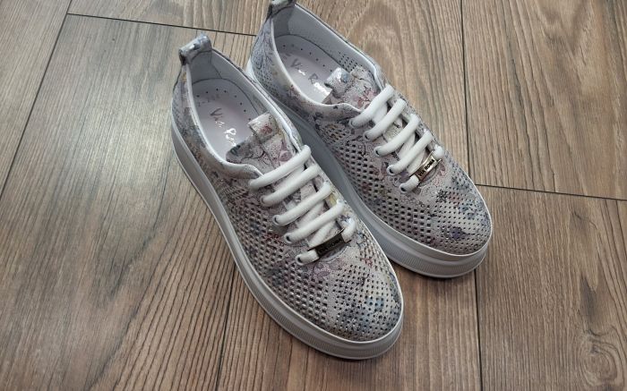 Via Roma bőr cipő 082 6622-1 fehér mintás large