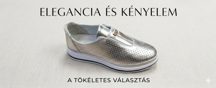 Lyukacsos női bőr félcipő 195 476-1  ezüst large