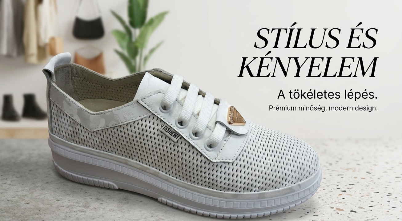 Női lyukacsos bőr félcipő  058 656 T046 fehér antik