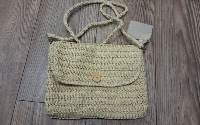 crossover jellegű háncs táska NTW-007 beige large