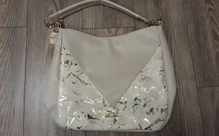 Válltáska, crossover jellegű test táska  25194 Beige-arany large