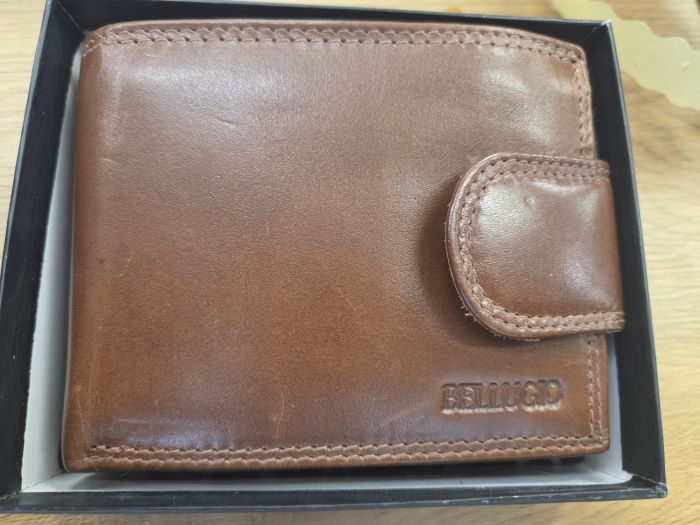 Bőr pénztárca AM-134-032Z KONYAK BARNA large