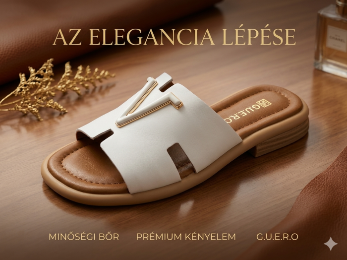 Női bőr nyári papucs G0036320 fehér large