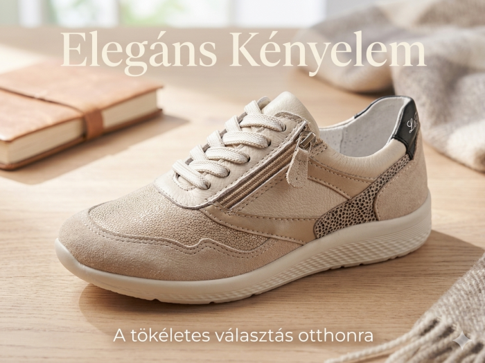 női bőr félcipő  1420-13103 cream large