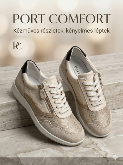 női bőr félcipő  1420-13103 cream large