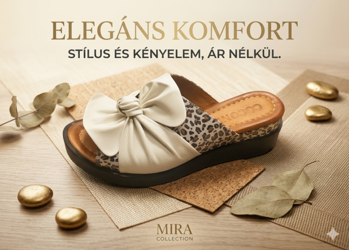 Női nyári bőr papucs 313.833 crema-leopard large