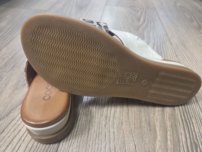 Női nyári bőr  papucs 030.78.2.1345 asit leopar-crema large