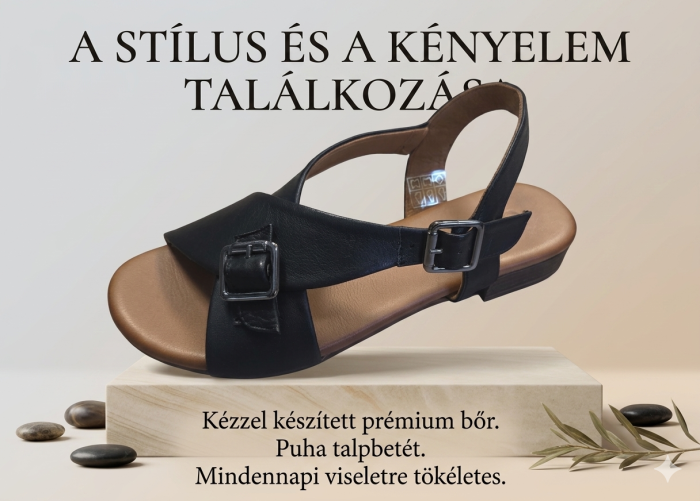 Női nyári bőr szandál 030.50.2089 black large