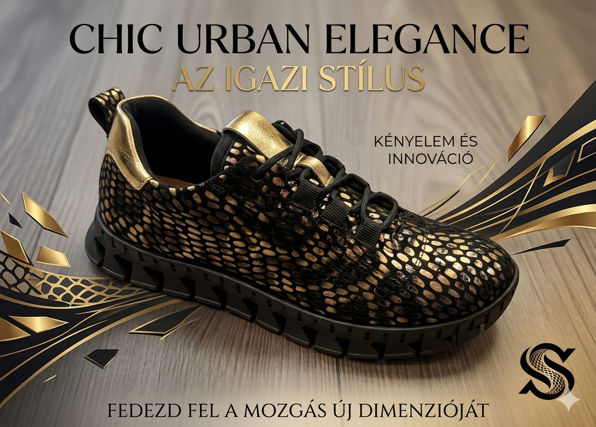 Női bőr félcipő 2372 fekete-arany struktúr 3245-272