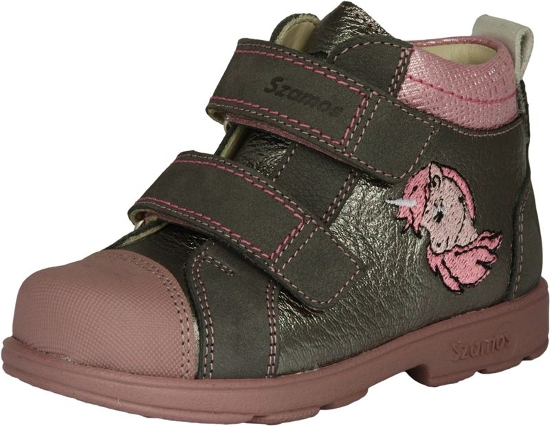 SZAMOS KÖLYÖK szupinált bőr cipő 1867-407491 szürke -pink       20-24  méretben