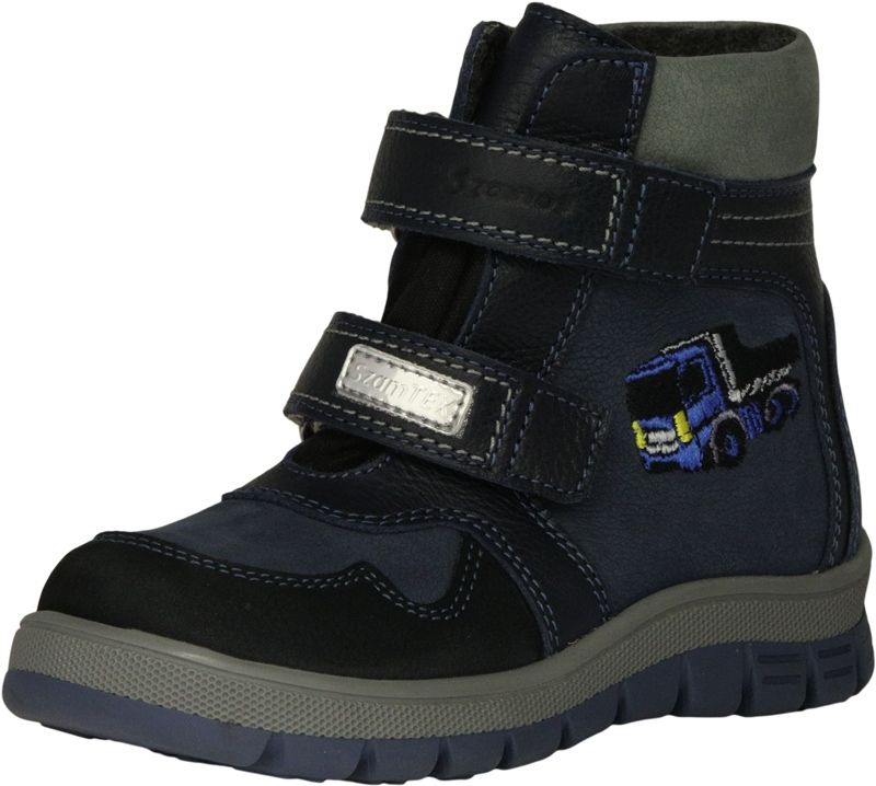 Szamos Kölyök 2 tépős texes bélelt bőr bakancs 1880-171172 kék 25-30  méretben