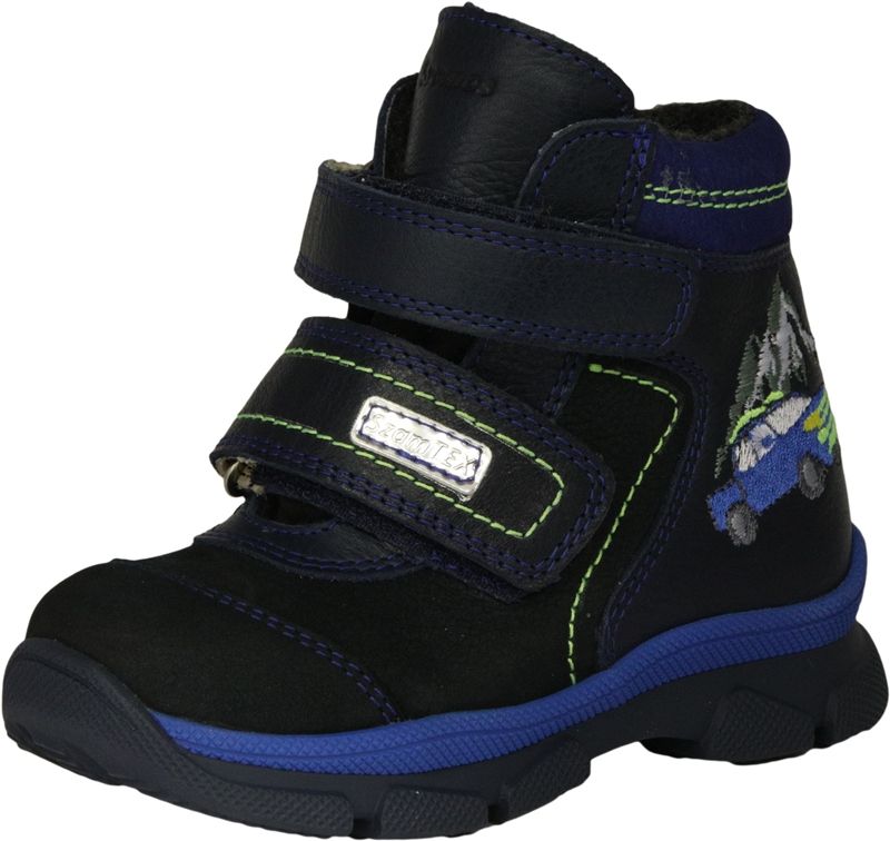 Szamos Kölyök 2 tépős texes bélelt bőr bakancs 1883-170872 kék 25-30  méretben