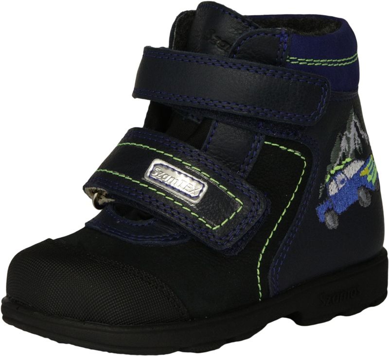 SZAMOS KÖLYÖK SUPINÁLT bőr 2 tépős texes bélelt bakancs 1883-177091  kék 20-25  méretben