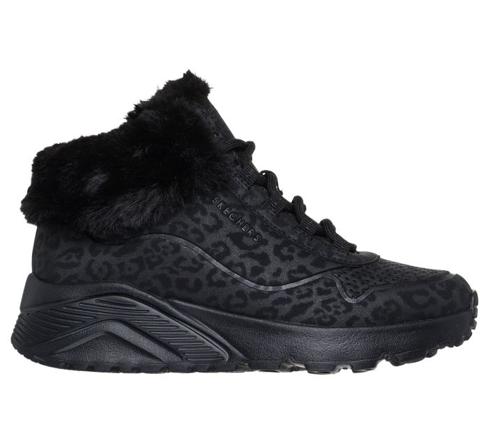 SKECHERS UNO LITE -COZY LEOPARD 310362L BBK large