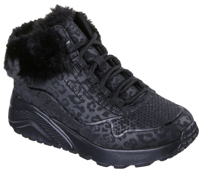 SKECHERS UNO LITE -COZY LEOPARD 310362L BBK large