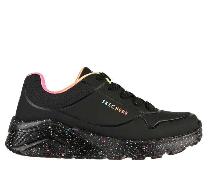 SKECHERS Uno Lite rainbow speck 310456 BKMT  large