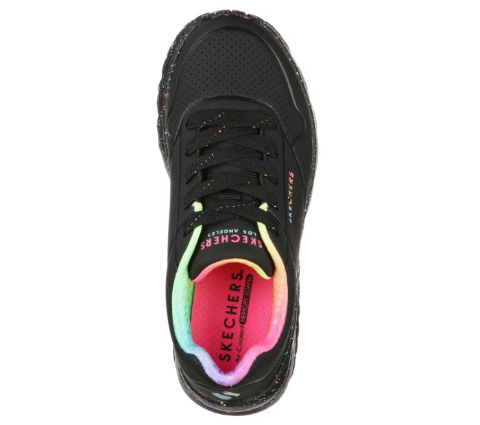 SKECHERS Uno Lite rainbow speck 310456 BKMT  large