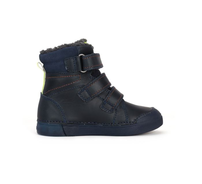 Bélelt bőr bakancs W068-359M ROYAL BLUE 25-30 méretben large