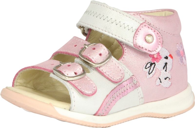 SZAMOS KÖLYÖK bőr gyermek szandál 4330-404911 pink-ezüst  20-24 méretben