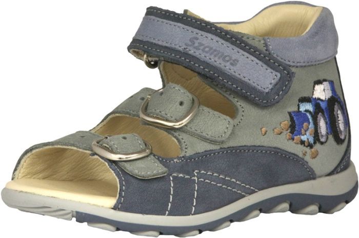 SZAMOS KÖLYÖK bőr szandál 4406-102132 kék-szürke 25-30 méretben