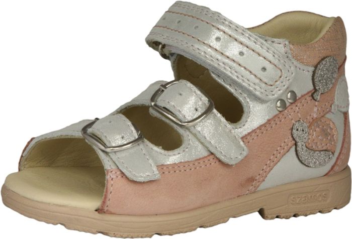 Szamos Kölyök szupinált szandál 4436-607692 rózsaszín-ezüst 25-30 méretben large