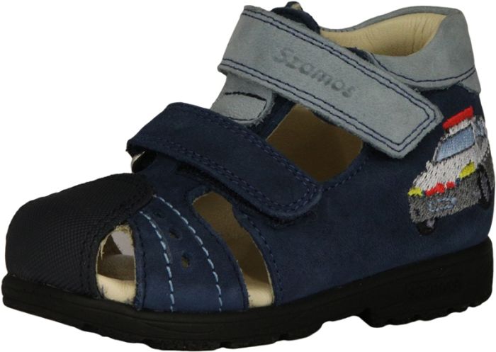 Szamos Kölyök szupinált orrpántos szandál 4453-107092 sötétkék-világoskék 25-30 méretben large