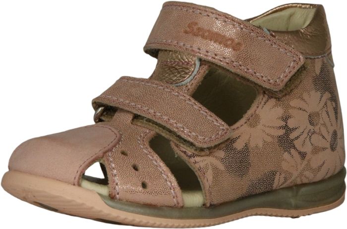 Szamos Kölyök orrpántos szandál 4457-404822 rózsaszin virágmintás 25-30 méretben large