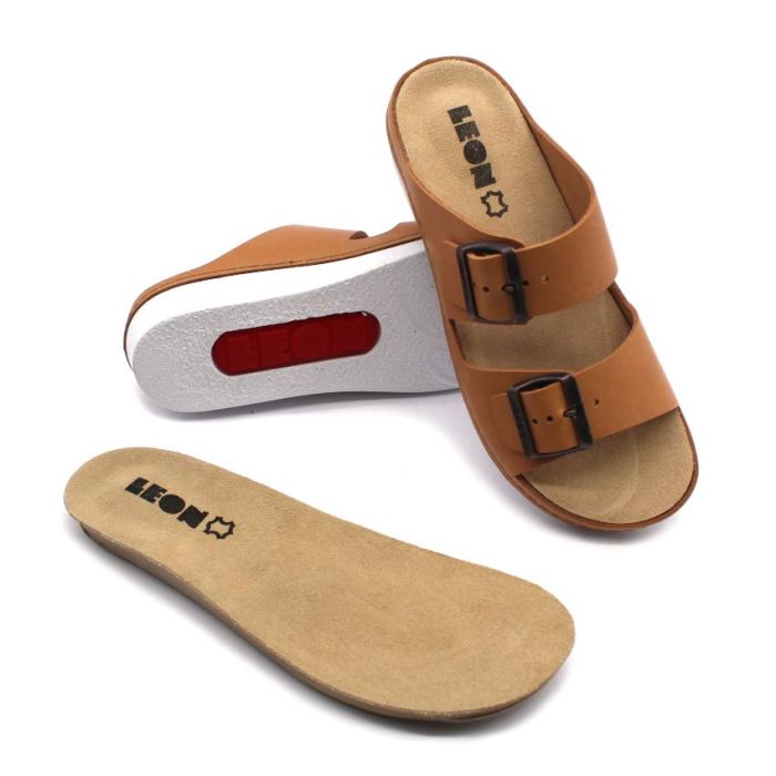  LEON Comfort női bőr papucs 5012 barna orlando large