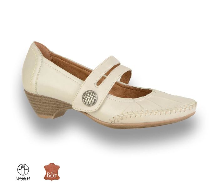 JANA bőr női pántos cipő 8-24311-20 100 WHITE