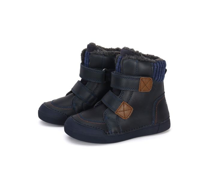 Bélelt bőr bakancs W068-394AM ROYAL BLUE 26-31 méretben large