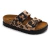 LEON 6013 BARNA   Comfort női bőr papucs thumb