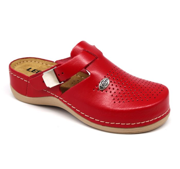 LEON Comfort női bőr klumpa 900 RED large