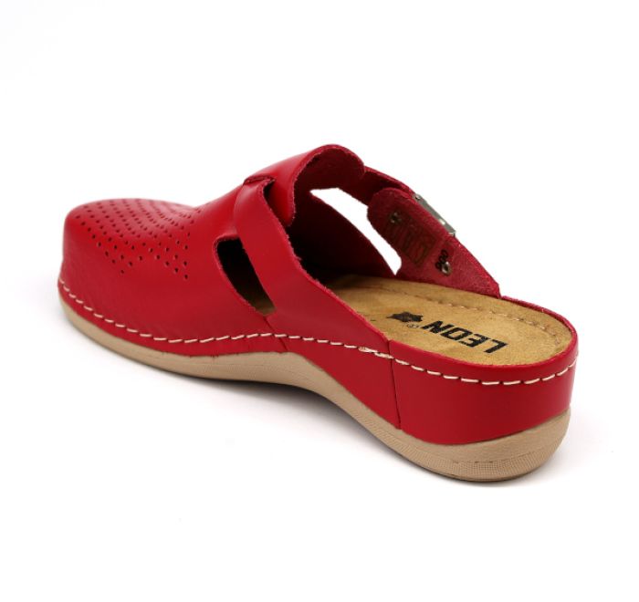 LEON Comfort női bőr klumpa 900 RED large